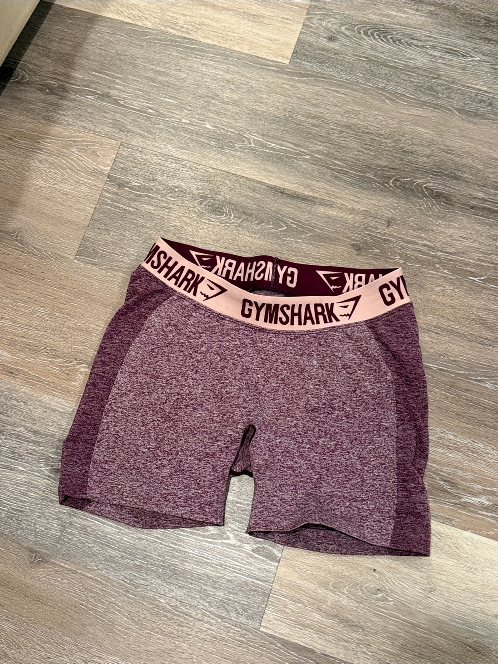 Gymshark Flex Seamless Workout Shorts Purple Marl Pink Logo
